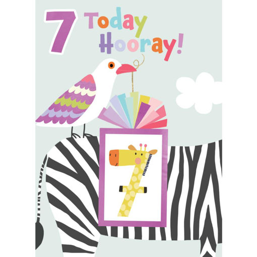 Picture of 7 TODAY HOORAY BIRTHDAY CARD